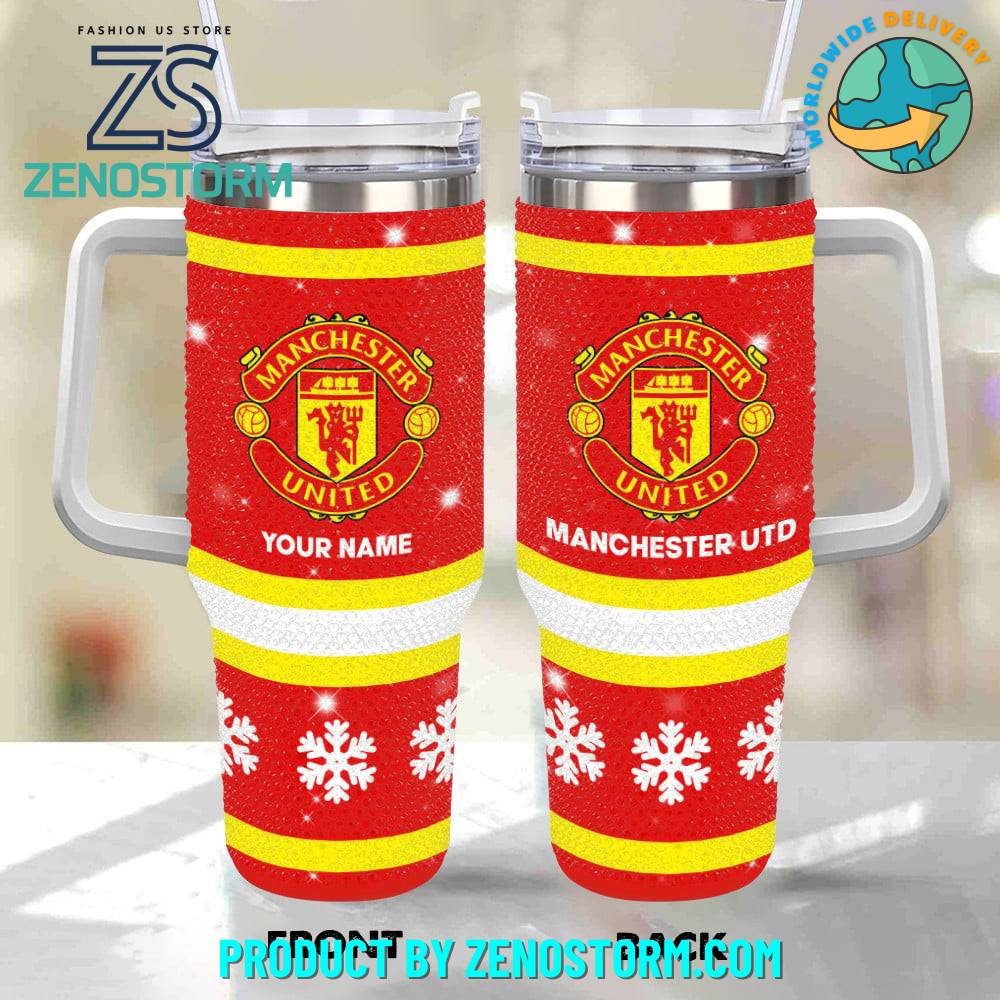 Rhinestone Bling Manchester United EPL Custom Stanley Cup 40 oz 30 oz Tumbler With HandleTVC2301418