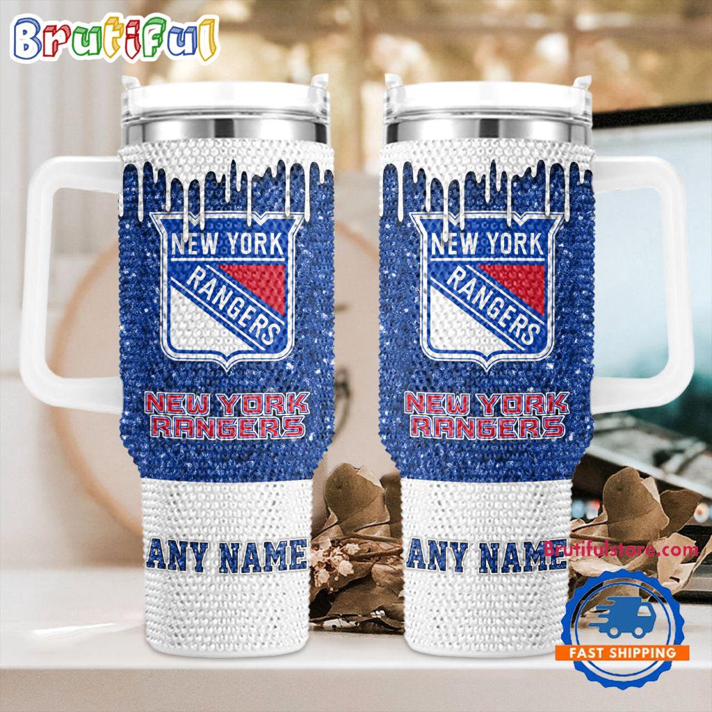 Rhinestone Bling New York Rangers NHL Sports Custom Stanley Cup 40 oz 30 oz Tumbler With HandleTVC2301415