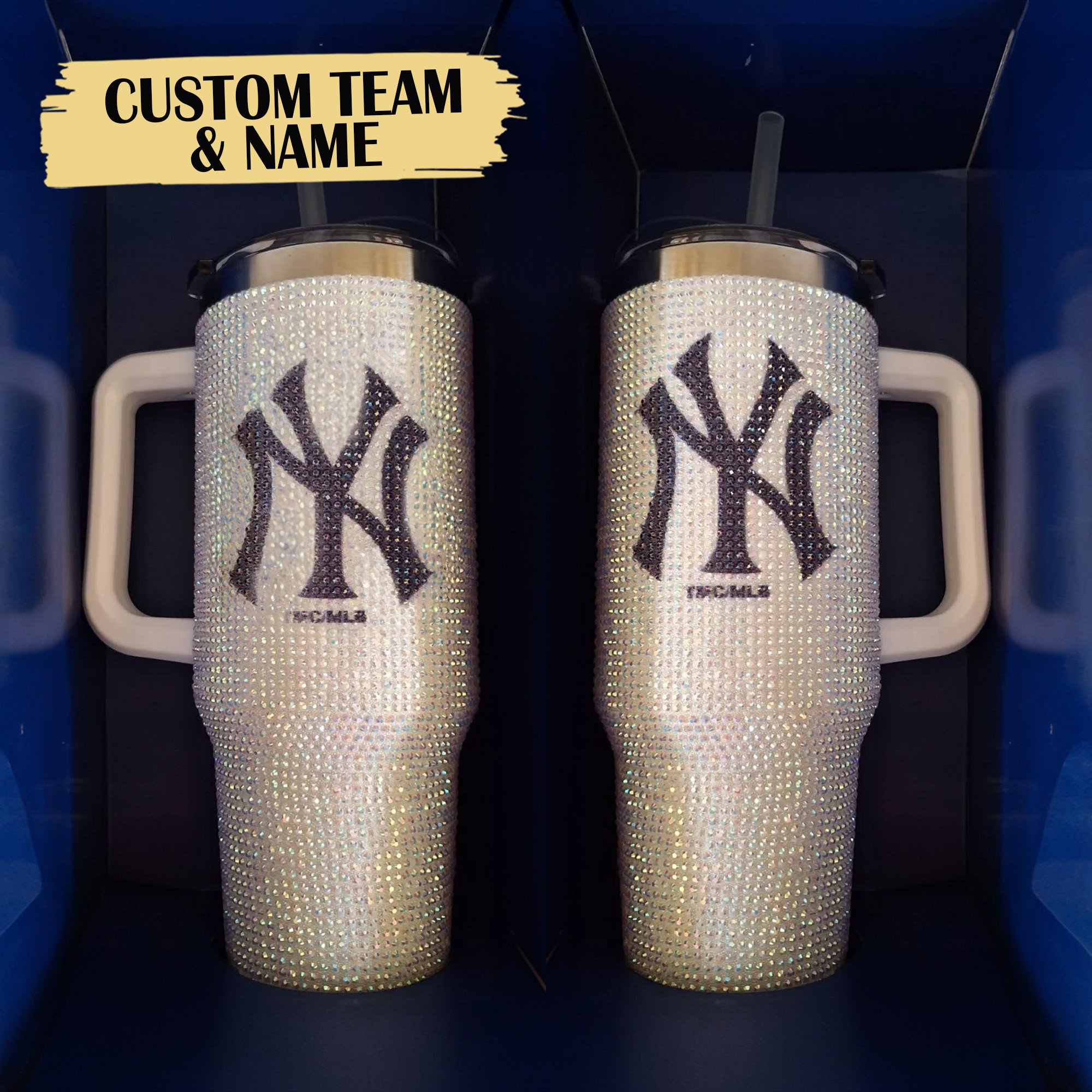 Rhinestone Bling New York Yankees MLB Custom Stanley Cup 40 oz 30 oz Tumbler With HandleTVC2301531