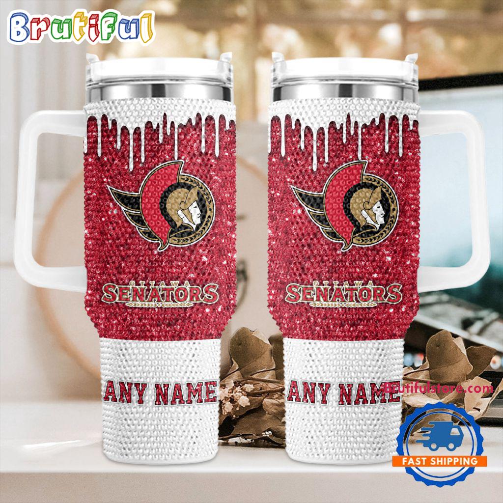 Rhinestone Bling Ottawa Senators NHL Sports Custom Stanley Cup 40 oz 30 oz Tumbler With HandleTVC2301415