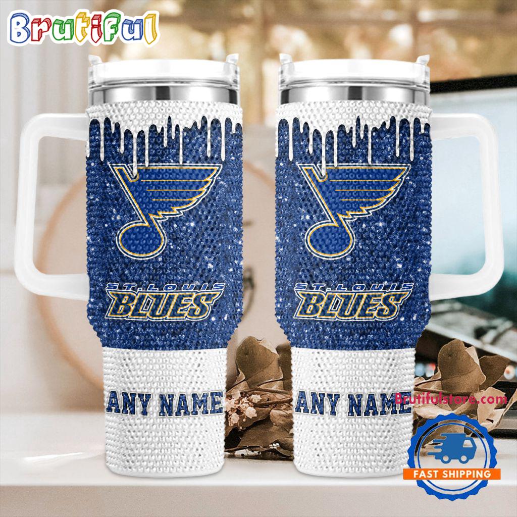 Rhinestone Bling St. Louis Blues NHL Sports Custom Stanley Cup 40 oz 30 oz Tumbler With HandleTVC2301415