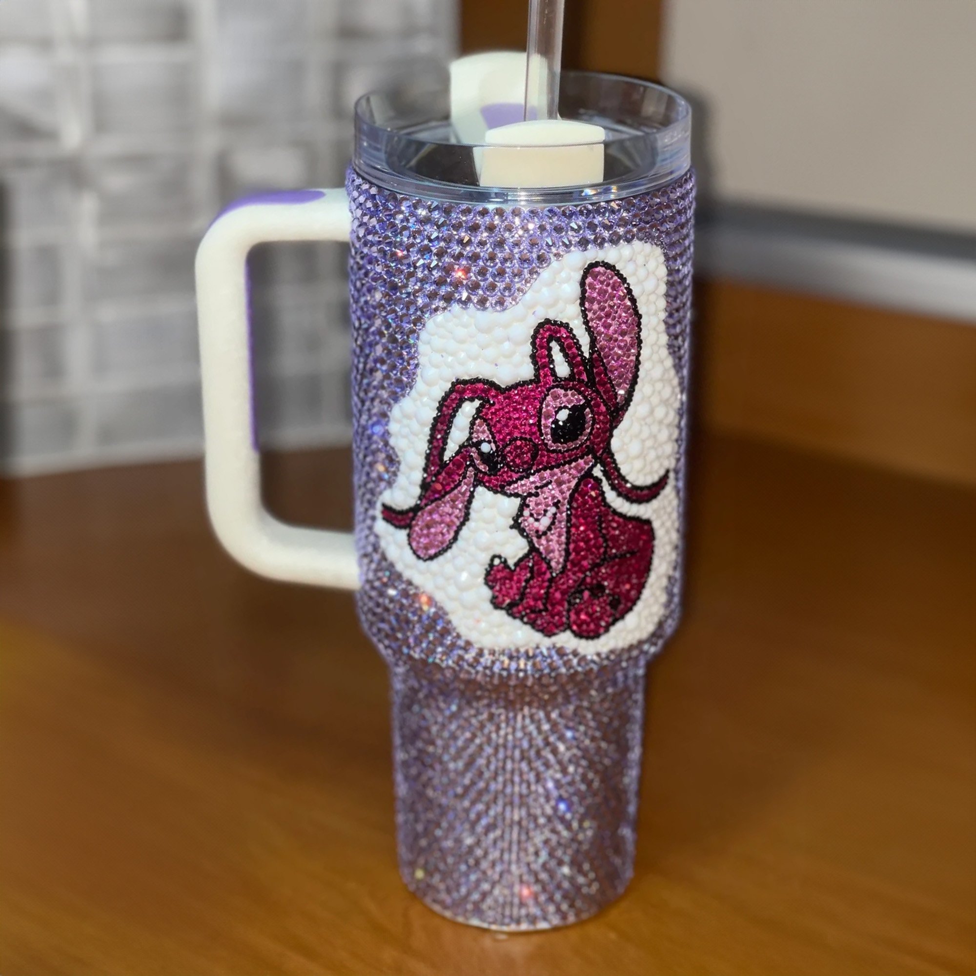 Rhinestone Bling Stitch Angel Cartoon Custom Stanley Cup 40 oz 30 oz Tumbler With HandleTVC2301529