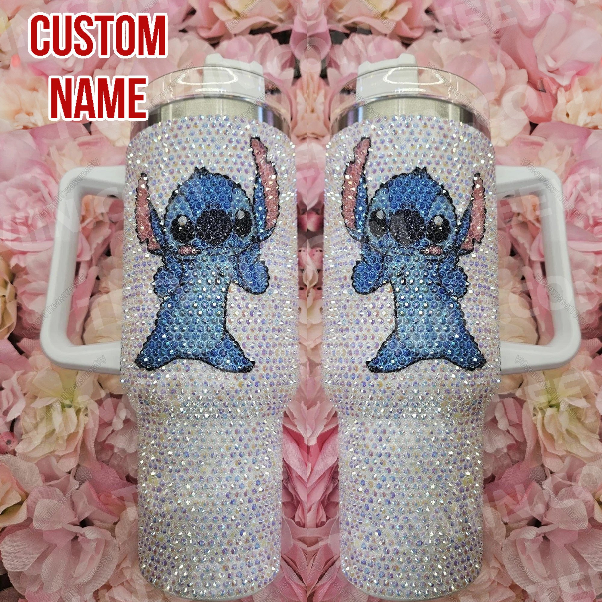 Rhinestone Bling Stitch Cartoon Custom Stanley Cup 40 oz 30 oz Tumbler With HandleTVC2301534