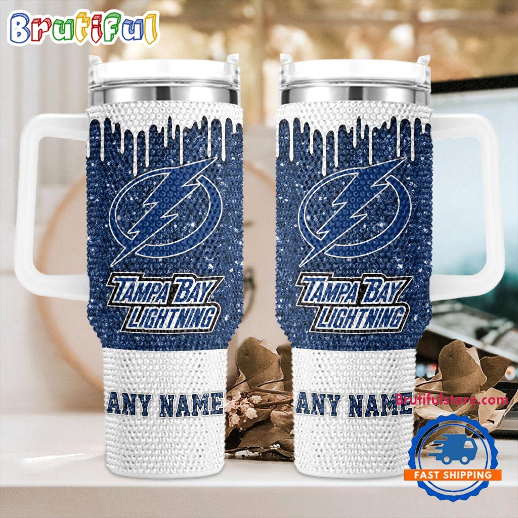 Rhinestone Bling Tampa Bay Lightning NHL Sports Custom Stanley Cup 40 oz 30 oz Tumbler With HandleTVC2301415