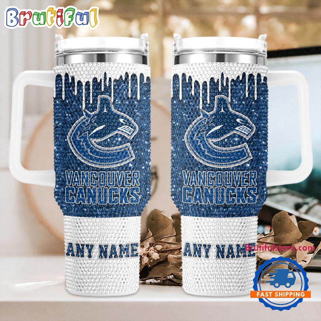 Rhinestone Bling Vancouver Canucks NHL Sports Custom Stanley Cup 40 oz 30 oz Tumbler With HandleTVC2301414