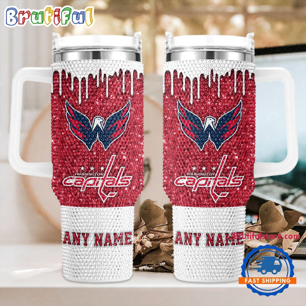 Rhinestone Bling Washington Capitals NHL Sports Custom Stanley Cup 40 oz 30 oz Tumbler With HandleTVC2301414