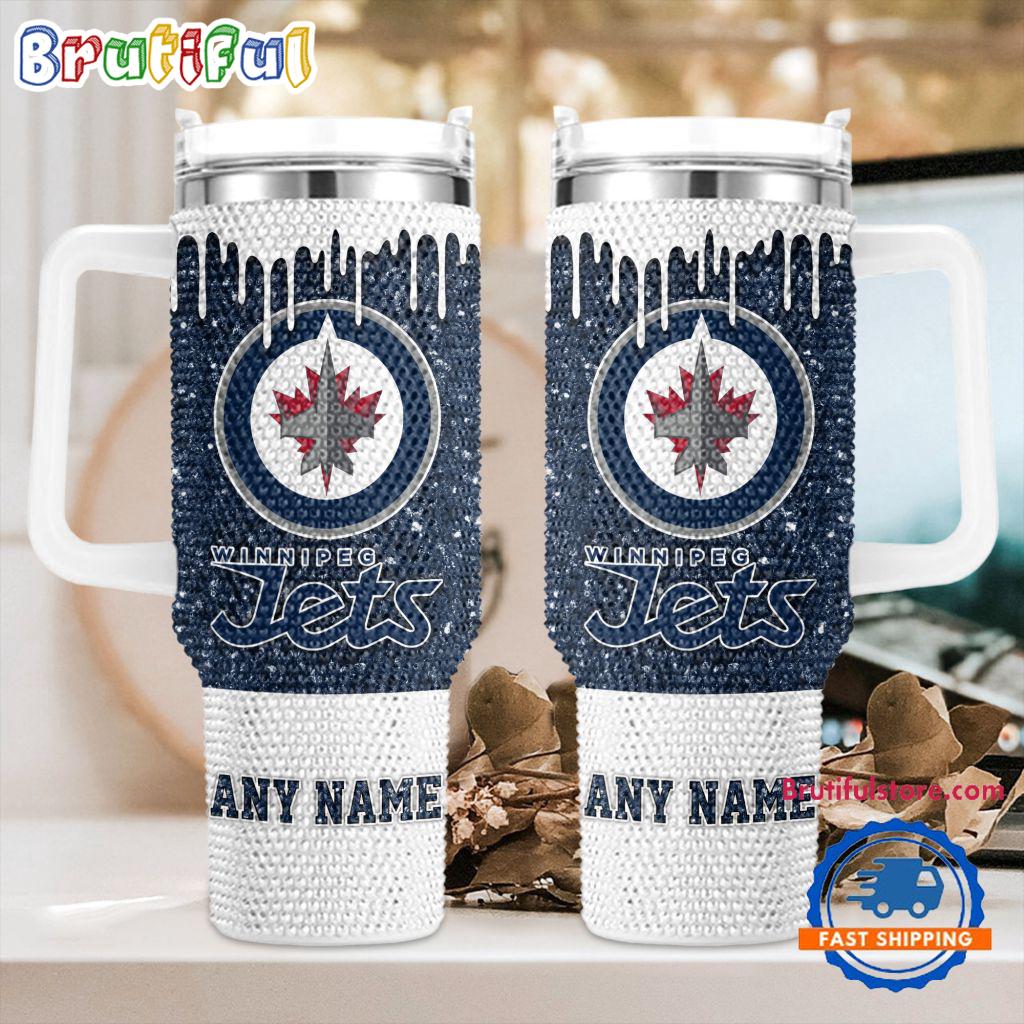 Rhinestone Bling Winnipeg Jets NHL Sports Custom Stanley Cup 40 oz 30 oz Tumbler With HandleTVC2301414
