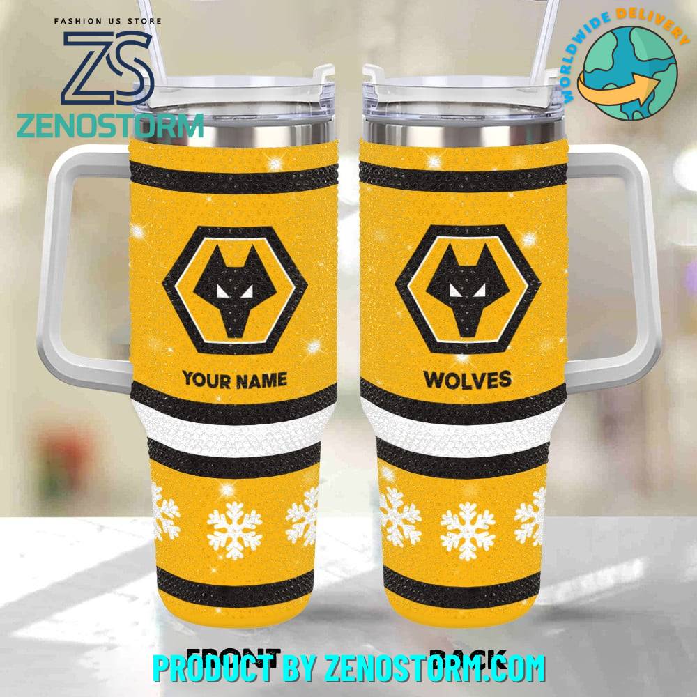 Rhinestone Bling Wolverhampton Wanderers EPL Custom Stanley Cup 40 oz 30 oz Tumbler With HandleTVC2301418