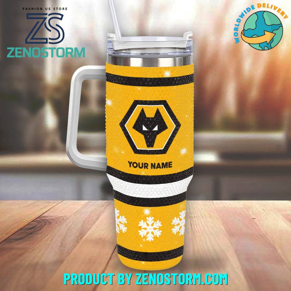 Rhinestone Bling Wolverhampton Wanderers EPL Custom Stanley Cup 40 oz 30 oz Tumbler With HandleTVC2301418 - Image 2
