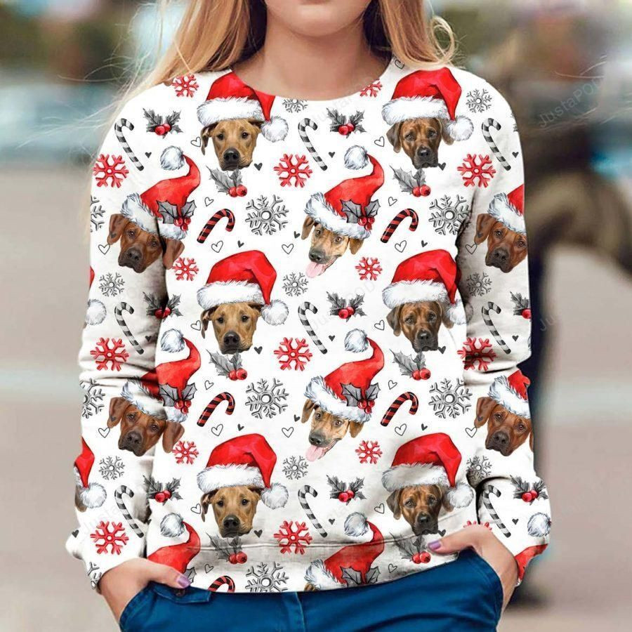 Rhodesian Ridgeback Ugly Christmas Sweater Adult 3D Funny Matching for family