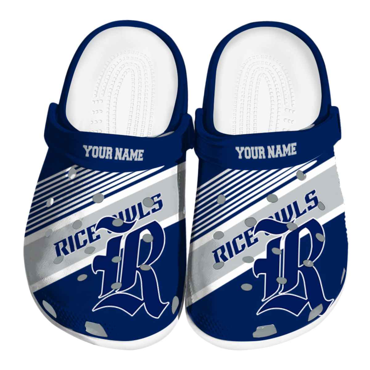 Rice Owls NCAA Sport Crocs Crocband Clogs Shoes Comfortable For Men Women and Kids