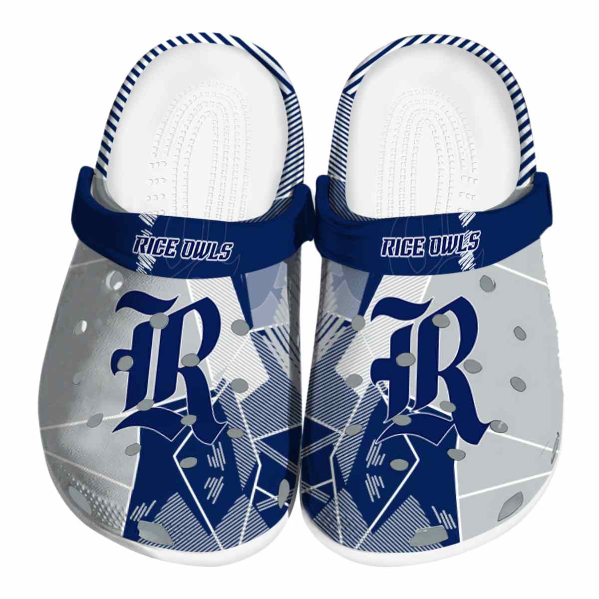 Rice Owls NCAA Sport Crocs Crocband Clogs Shoes Comfortable For Men Women and Kids