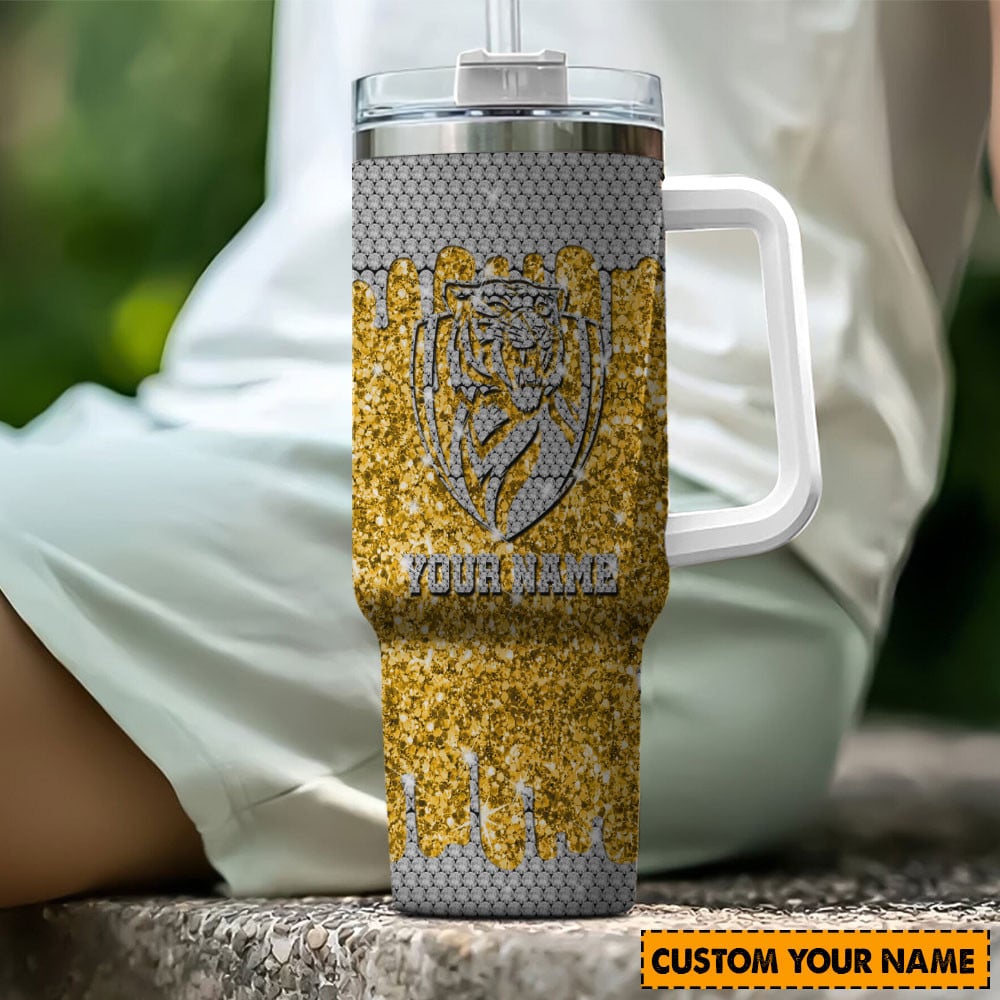 Richmond Tigers AFL Glitter Custom Stanley Cup 40 oz 30 oz Tumbler With HandleTVC2301192