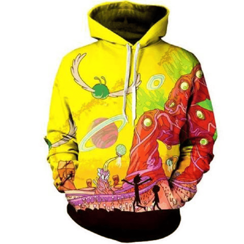 Rick and Morty 3D All Over Print Hoodie, Zip Hoodie