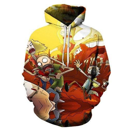 Rick And Morty 3D All Over Print Hoodie, Zip Hoodie