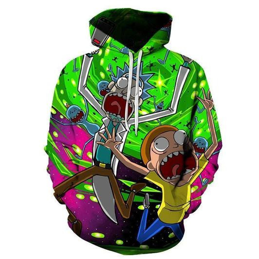 Rick And Morty 3D All Over Print Hoodie, Zip Hoodie