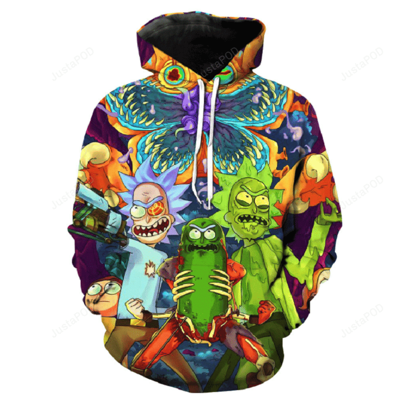 Rick and Morty 3D All Over Print Hoodie, Zip Hoodie