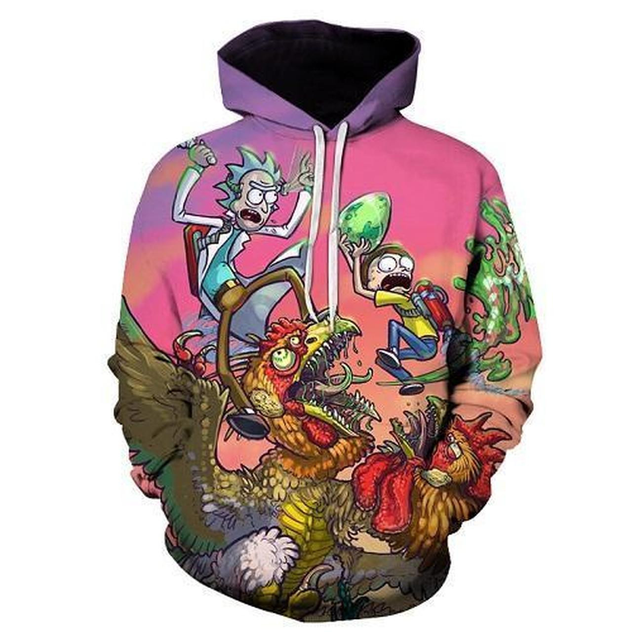 Rick And Morty 3D All Over Print Hoodie, Zip Hoodie