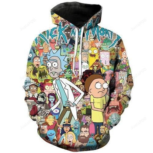 Rick And Morty 3D All Over Print Hoodie, Zip Hoodie