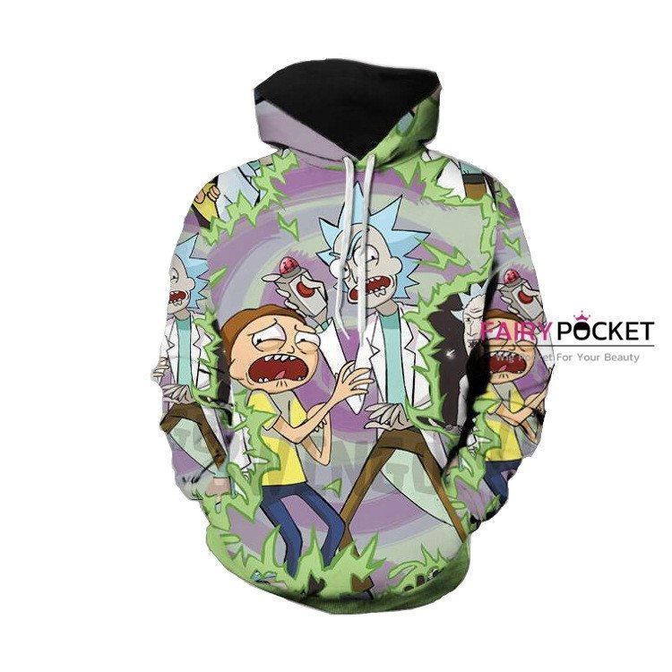 Rick and Morty 3D All Over Print Hoodie, Zip Hoodie