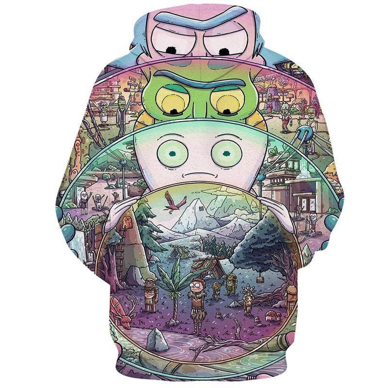 Rick And Morty 3D All Over Print Hoodie, Zip Hoodie