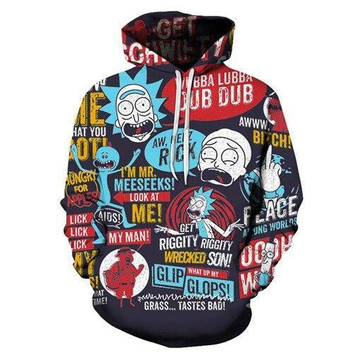 Rick And Morty 3D All Over Print Hoodie, Zip Hoodie