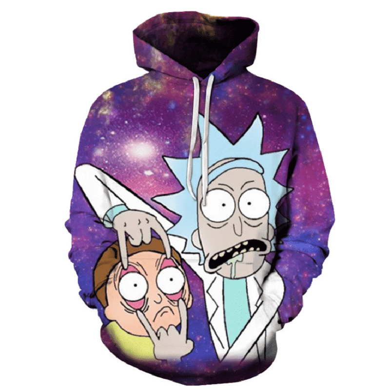 Rick and Morty 3D All Over Print Hoodie, Zip Hoodie