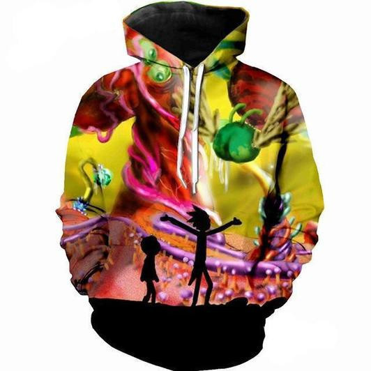 Rick And Morty 3D All Over Print Hoodie, Zip Hoodie