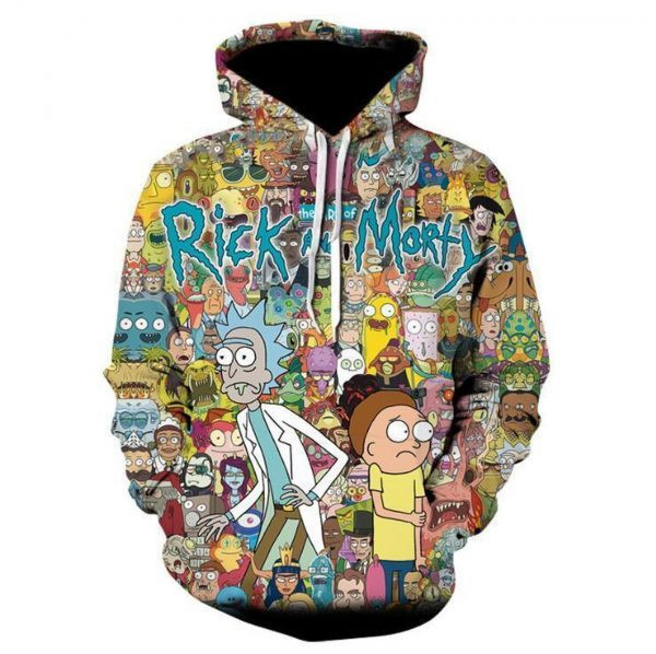 Rick And Morty 3D All Over Print Hoodie, Zip Hoodie