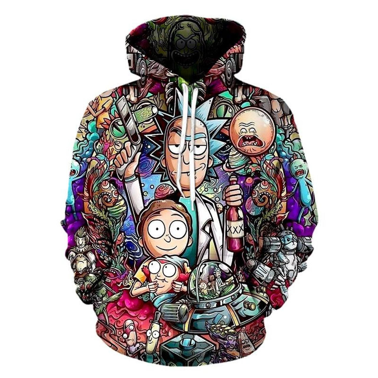 Rick And Morty 3D All Over Print Hoodie, Zip Hoodie
