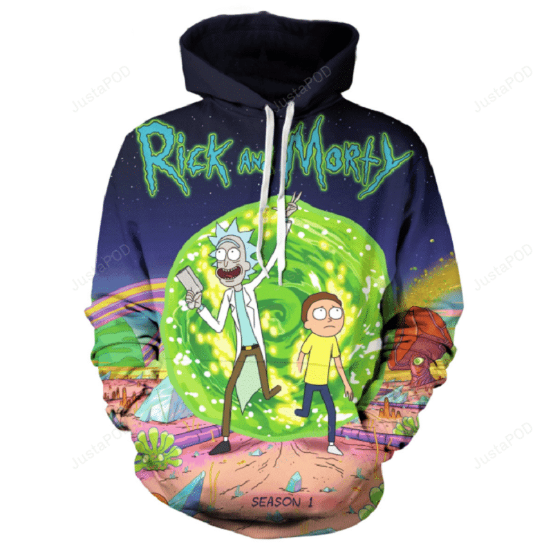 Rick and Morty 3D All Over Print Hoodie, Zip Hoodie