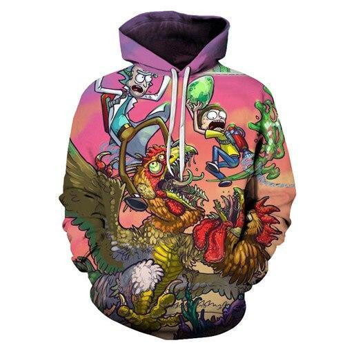 Rick And Morty 3D All Over Print Hoodie, Zip Hoodie
