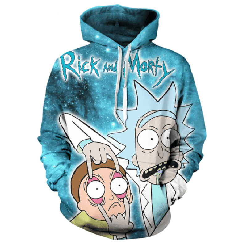Rick and Morty 3D All Over Print Hoodie, Zip Hoodie