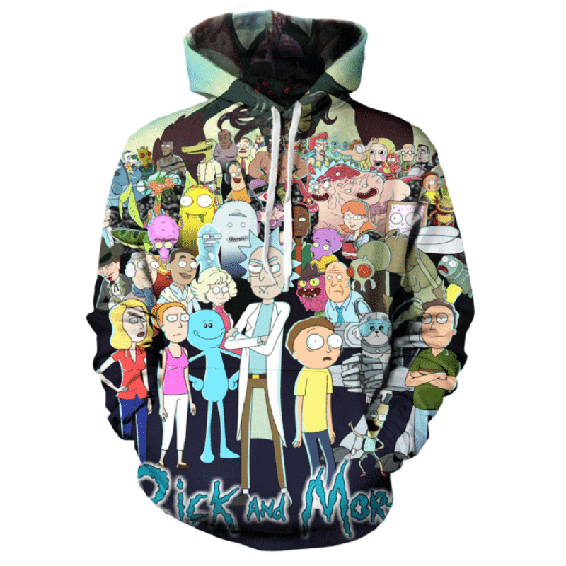 Rick and Morty 3D All Over Print Hoodie, Zip Hoodie