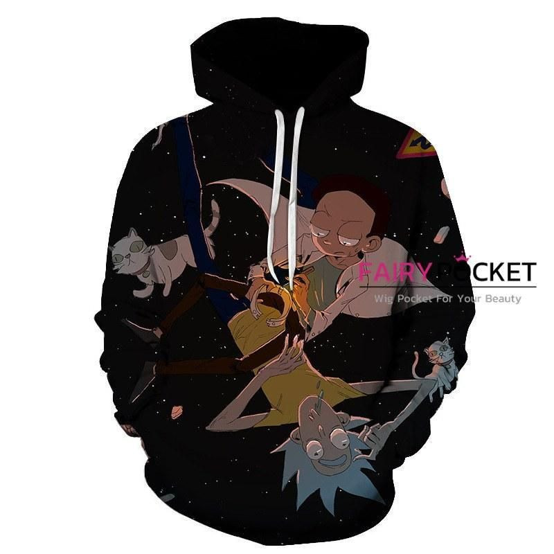 Rick and Morty 3D All Over Print Hoodie, Zip Hoodie