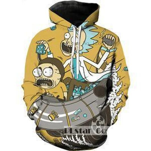 Rick And Morty 3D All Over Print Hoodie, Zip Hoodie