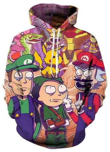 Rick And Morty 3D All Over Print Hoodie, Zip Hoodie