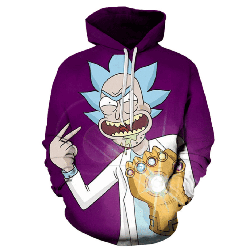 Rick and Morty 3D All Over Print Hoodie, Zip Hoodie
