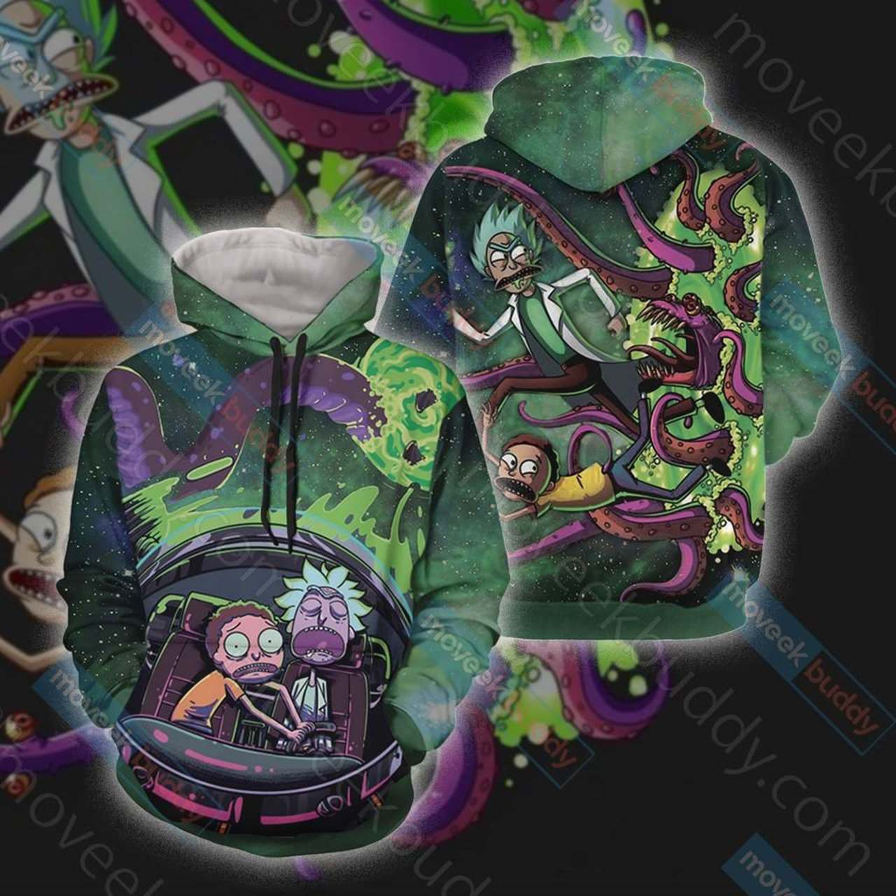 Rick And Morty 3D All Over Print Hoodie, Zip Hoodie