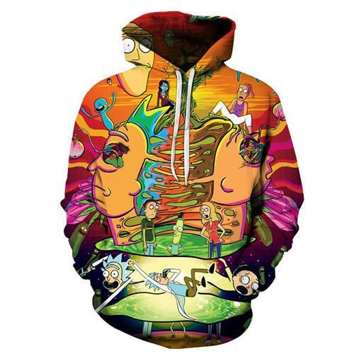 Rick And Morty 3D All Over Print Hoodie, Zip Hoodie