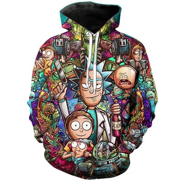 Rick And Morty 3D All Over Print Hoodie, Zip Hoodie