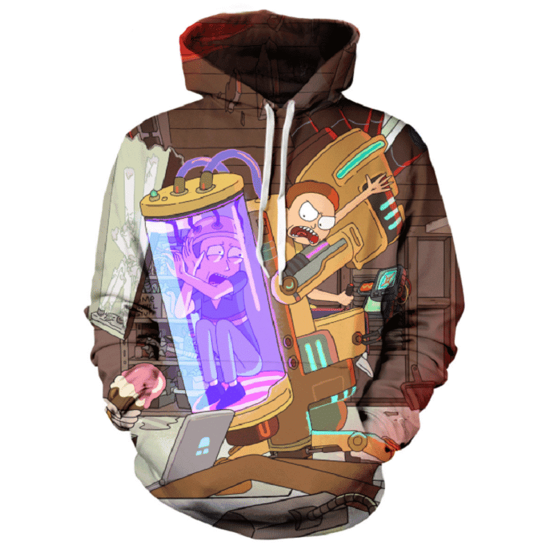 Rick and Morty 3D All Over Print Hoodie, Zip Hoodie