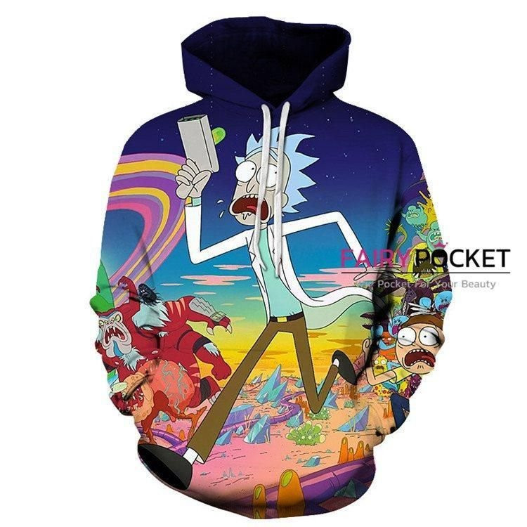Rick and Morty All in One 3D All Over Print Hoodie, Zip Hoodie