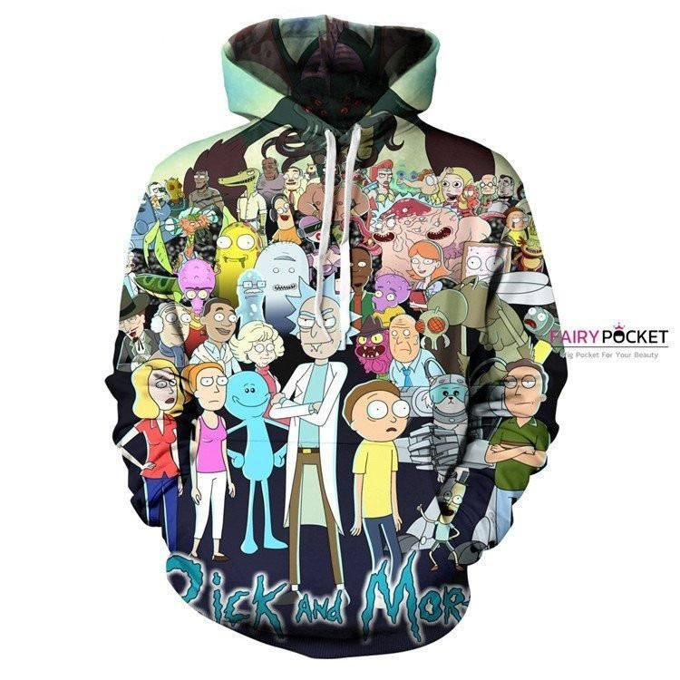 Rick and Morty All in One 3D All Over Print Hoodie, Zip Hoodie