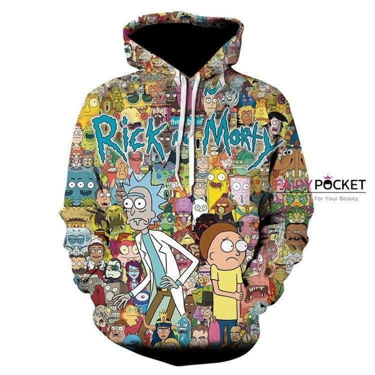 Rick and Morty All in One 3D All Over Print Hoodie, Zip Hoodie
