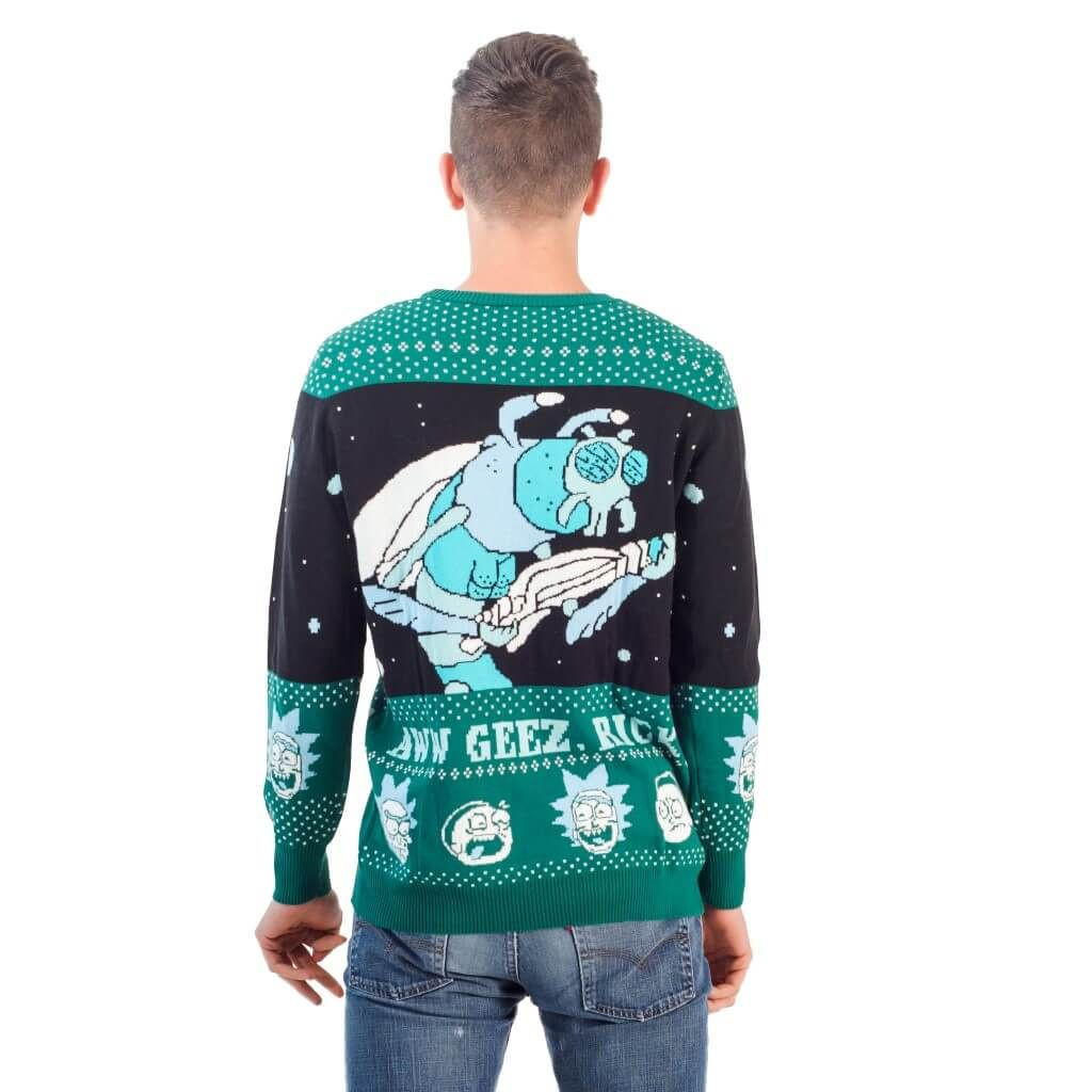 Rick And Morty Aww Geez, Rick For Unisex Ugly Christmas Sweater Adult 3D Funny Matching for family - Image 4