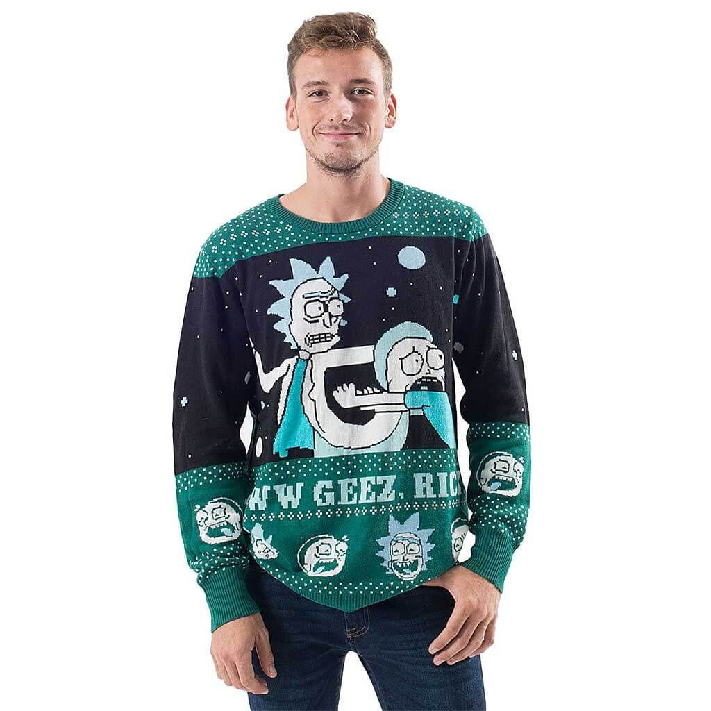 Rick And Morty Aww Geez, Rick For Unisex Ugly Christmas Sweater Adult 3D Funny Matching for family - Image 2