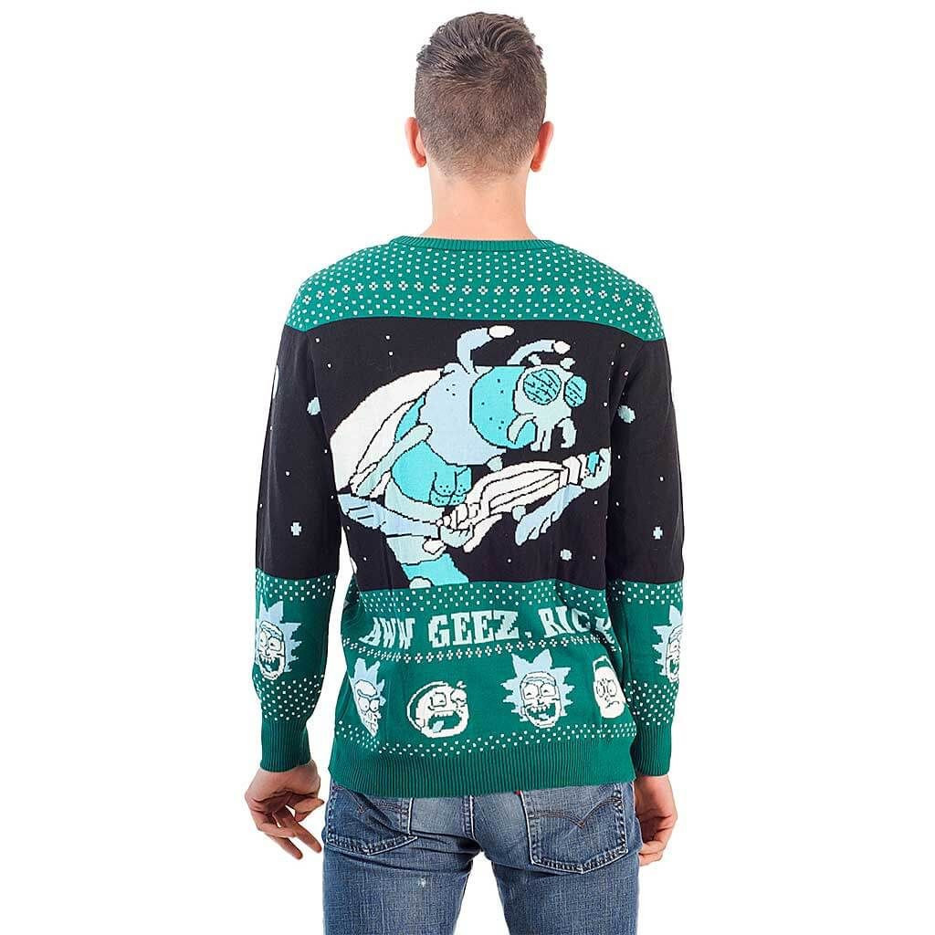 Rick And Morty Aww Geez, Rick For Unisex Ugly Christmas Sweater Adult 3D Funny Matching for family - Image 3
