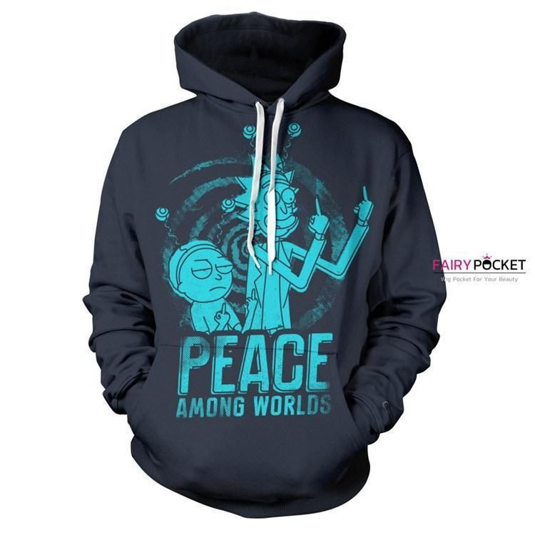 Rick and Morty Black 3D All Over Print Hoodie, Zip Hoodie