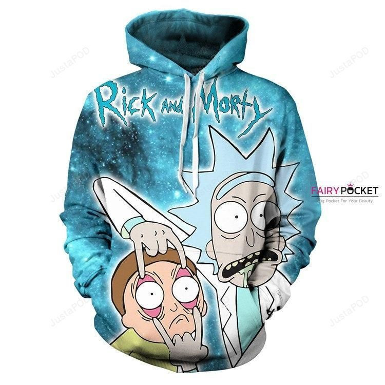 Rick and Morty Calypso Blue 3D All Over Print Hoodie, Zip Hoodie